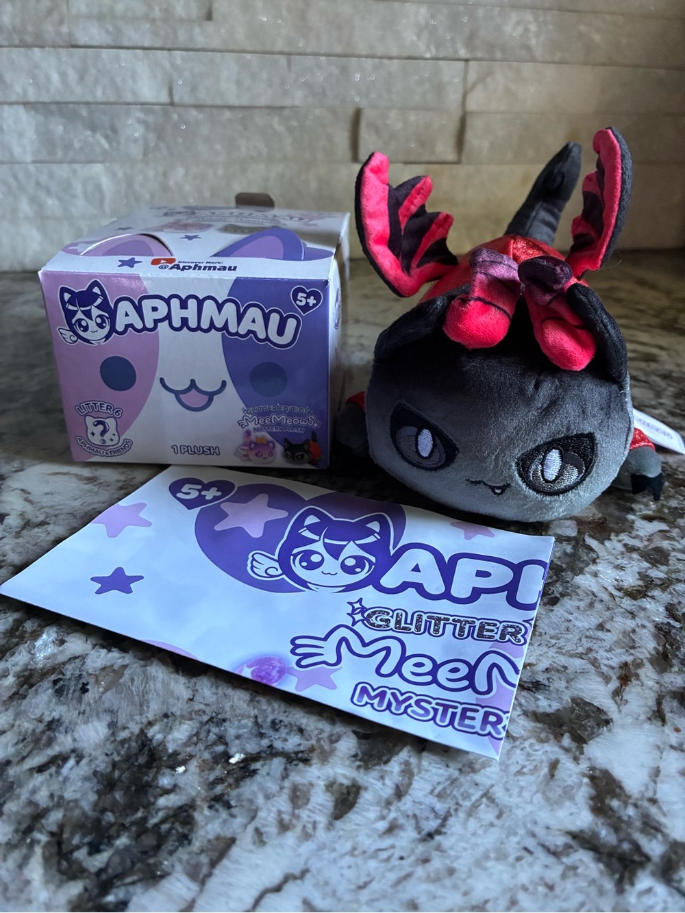 Shadow Aaron Cat Aphmau MeeMeows Mystery Plush Litter 6 Glitter Edition